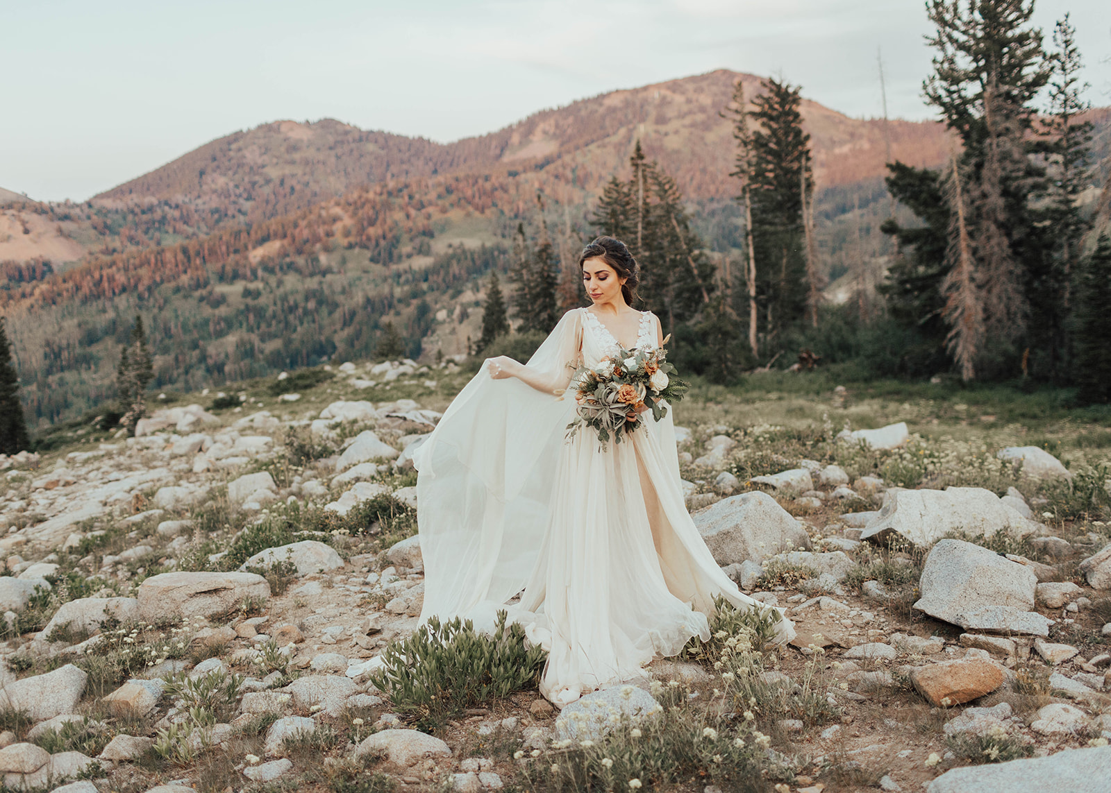 Mountain top destination bridals | Hayden and Megan Photo + Film